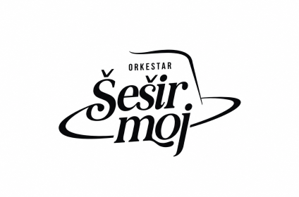 Logo orkestra Šešir moj iz Čačka sa stilizovanim šeširom