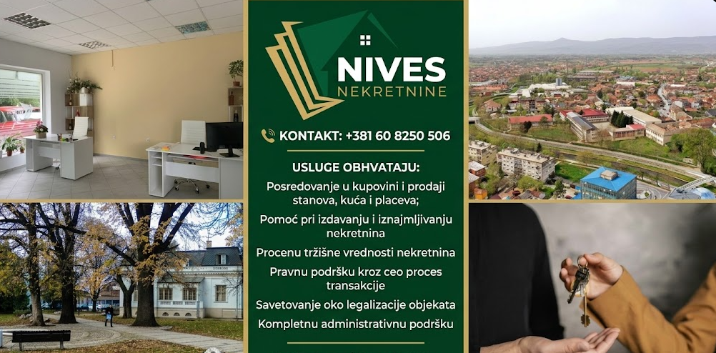 Nives Nekretnine - Ohridska 3 Paraćin kancelarija