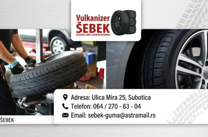 Mapa i kontakt podaci za Vulkanizer Šebek servis: Ulica Mira 25, Subotica