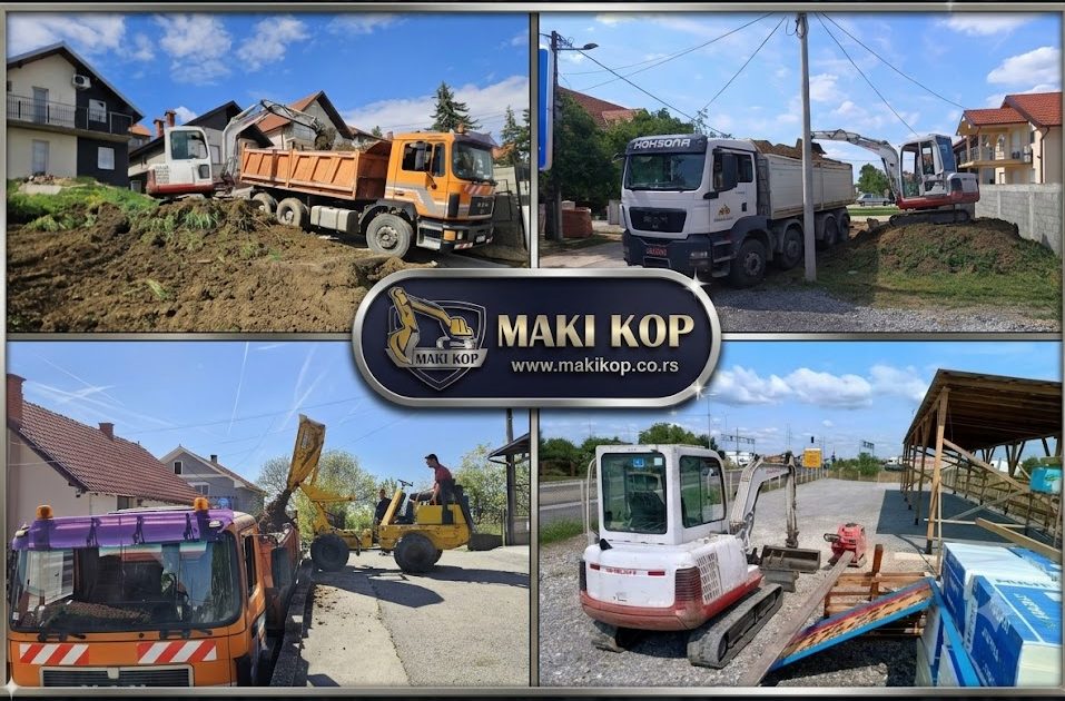 Mašinski iskop temelja i priprema gradilišta - Maki Kop Beograd, Zemljani radovi Beograd