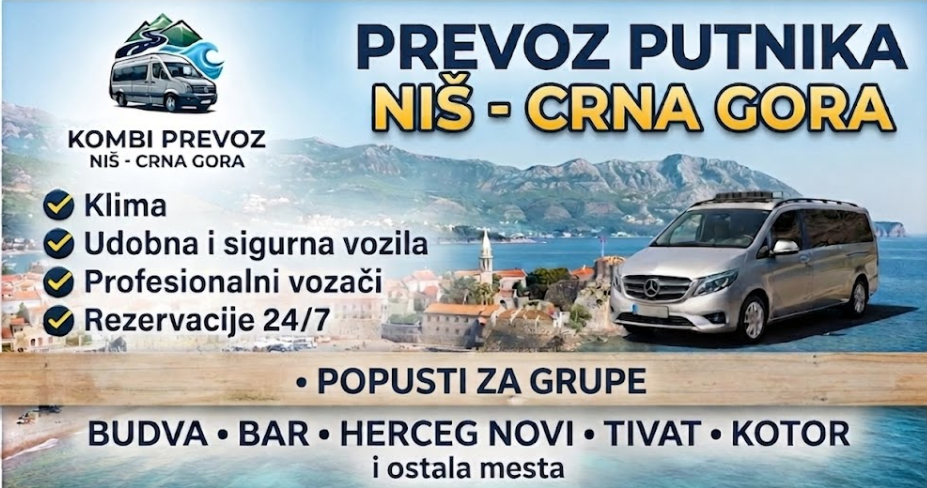 kombi prevoz Niš Crna Gora