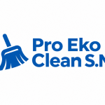 Plavi logo firme PRO EKO CLEAN S.M sa simbolom metle