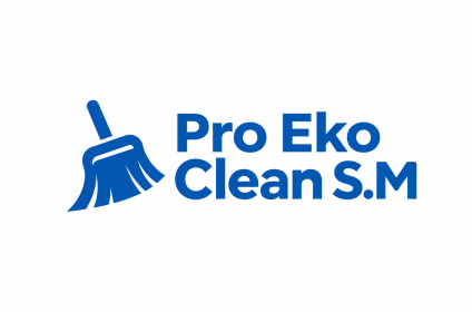 Plavi logo firme PRO EKO CLEAN S.M sa simbolom metle