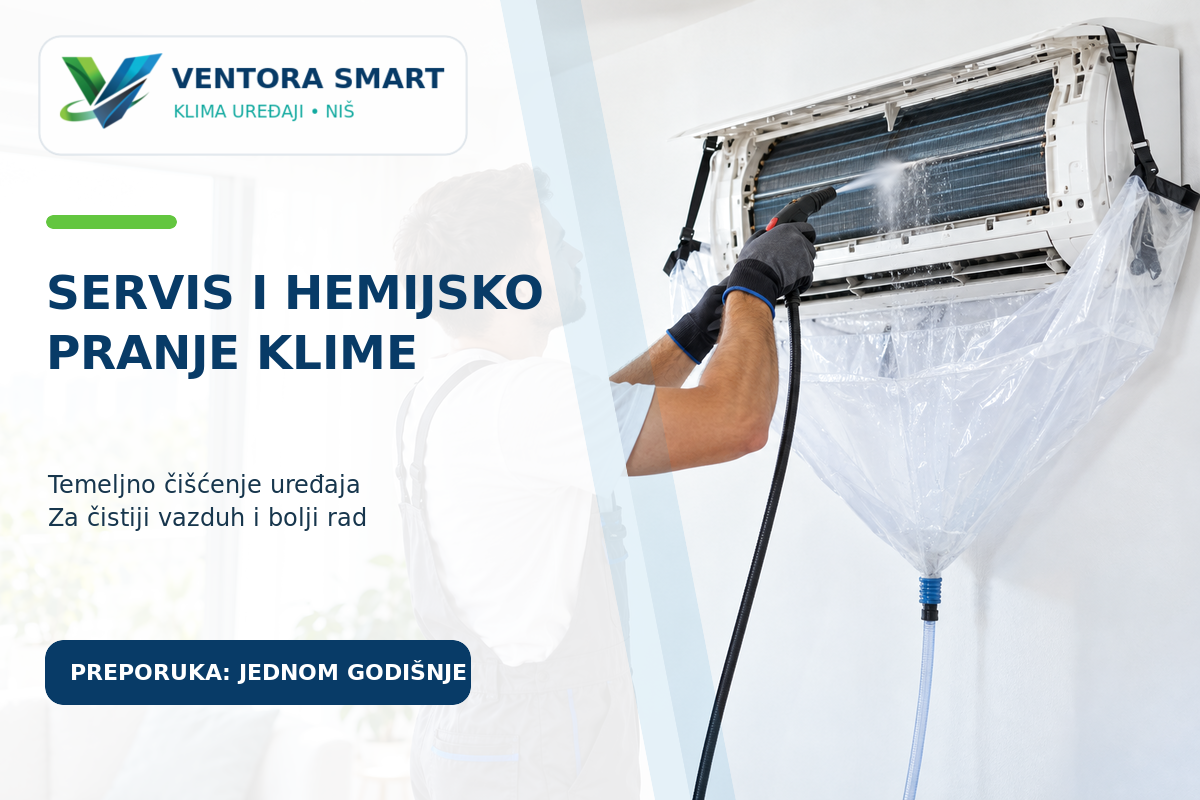 Hemijsko pranje i servis unutrašnje jedinice klima uređaja u Nišu